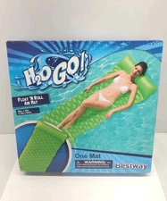 Bestway H2O Go Pool Lounge Float N Roll Air Mat GREEN  86"L x 33"W