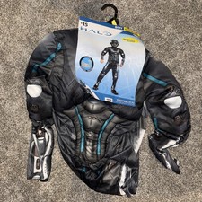 Halo Spartan Locke Halloween Costume Boys Size L 10-12 With Muscles