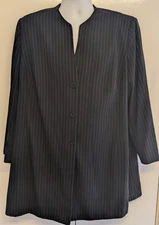 Ann Harvey Ladies Black  long Sleeved Jacket Size UK 24.