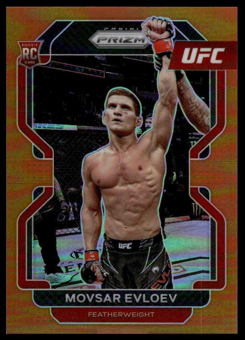2022 Panini Prizm UFC #130 Movsar Evloev Orange Prizms #/99