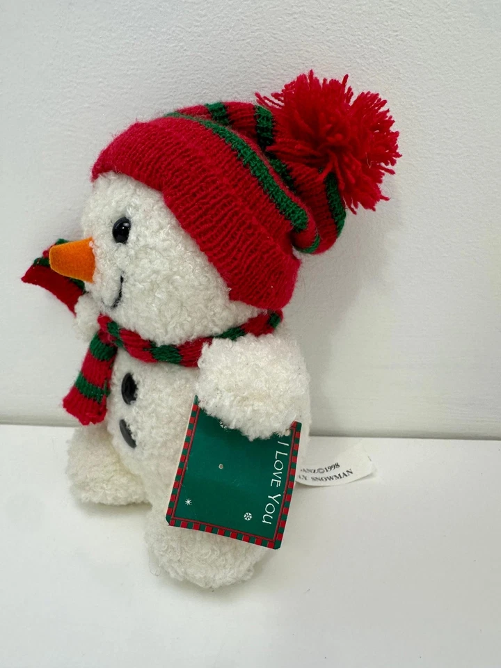Peluche muñeco de nieve Ganz Friendly 1998, ¡muñeco de nieve coleccionable de colección! (7 pulgadas) Foto 2 de 4