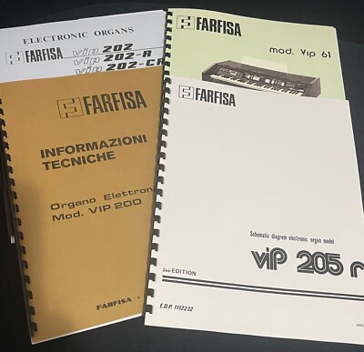 Farfisa Organ VIP 61, VIP 200, VIP 202r, VIP 205r TechnicaInformation/Schematic