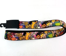 Buckle Down Mens OS USA Made Nick 90's Nickelodeon Cartoon Collage Web Belt