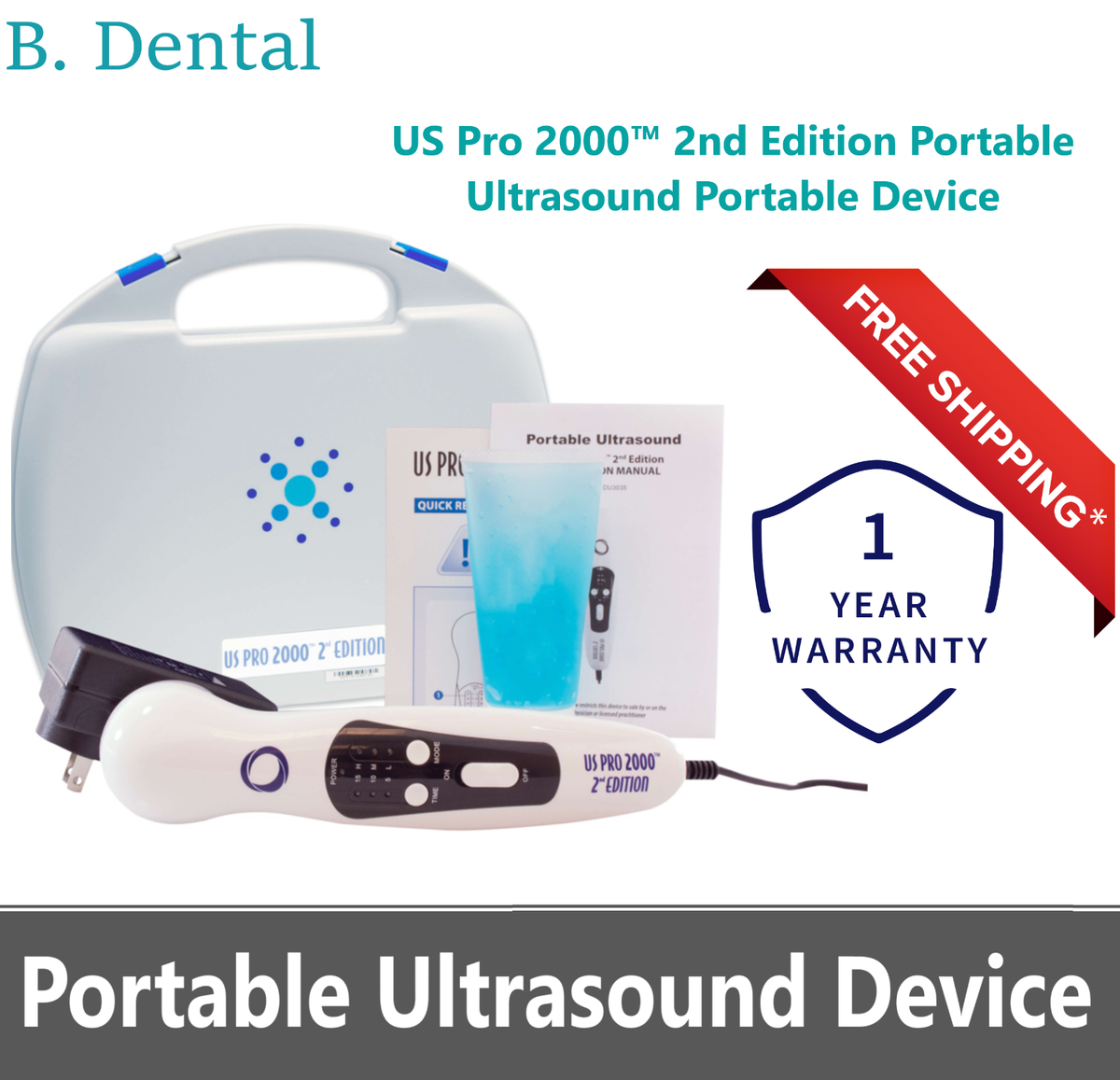 Pro 2000™ 2nd Edition Ultrasound Portable Device, Complete Unit