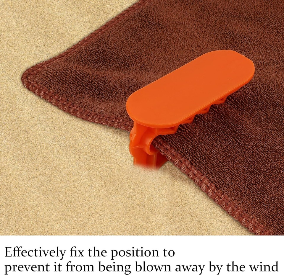 Outdoor Beach Towel Anchor Stakes Clips, Clamps Green、Red、Blue eBay