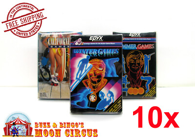 10X CLEAR PLASTIC PROTECTIVE BOX SLEEVE FOR ATARI 2600 EPYX CIB GAMES (SIZE H)