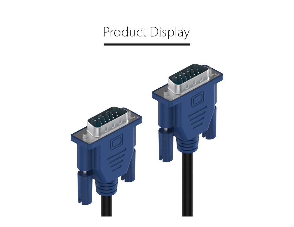 5FT 5 FT 15 PIN SVGA SUPER VGA Monitor M M Male 2 Male Cable Blue Cord 162776 - Foto 5