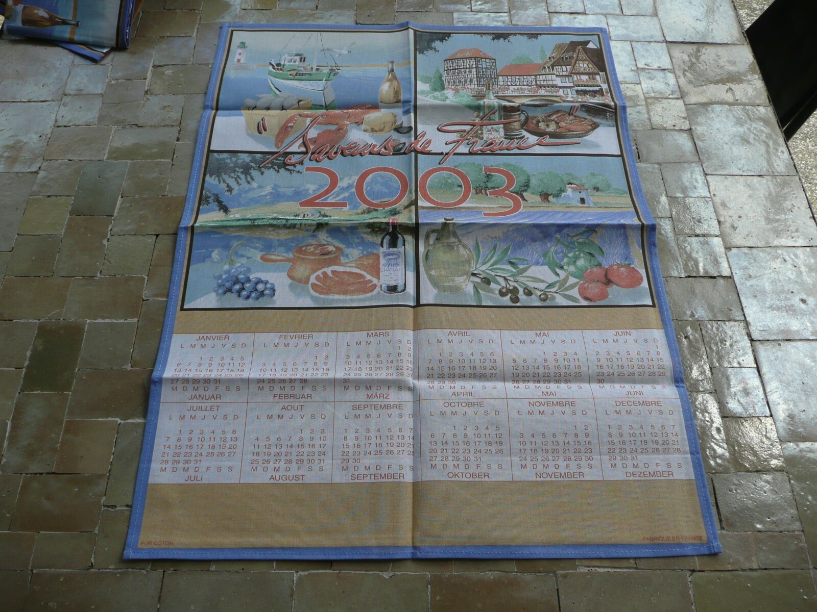 Torchon calendrier - Décoration