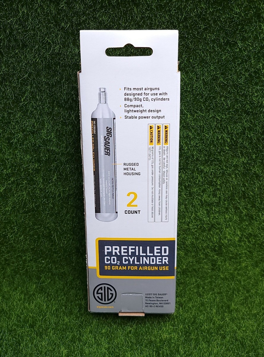 SIG SAUER 90 Gram CO2 Cylinders - 2 Pack (AC-90-2) for sale online