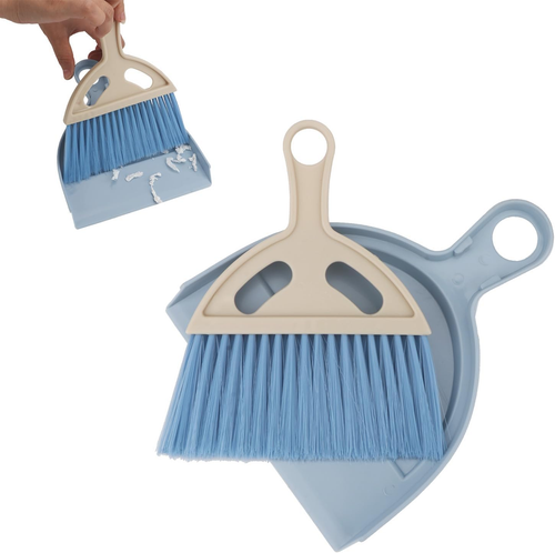 Mini Dustpan and Brush Set Portable Small Broom with Dust Pan Handheld Hangable