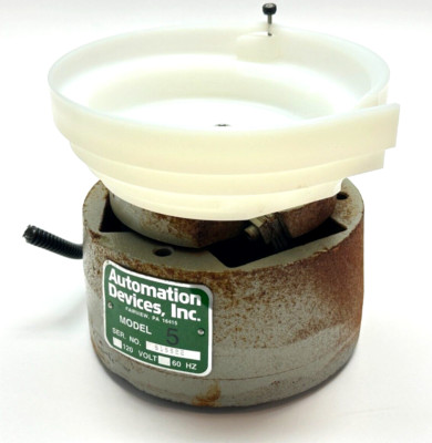 Automation Devices 05CC.1 Model 5 Vibratory Feeder Base Unit w/ 6'' V Feeder Bowl
