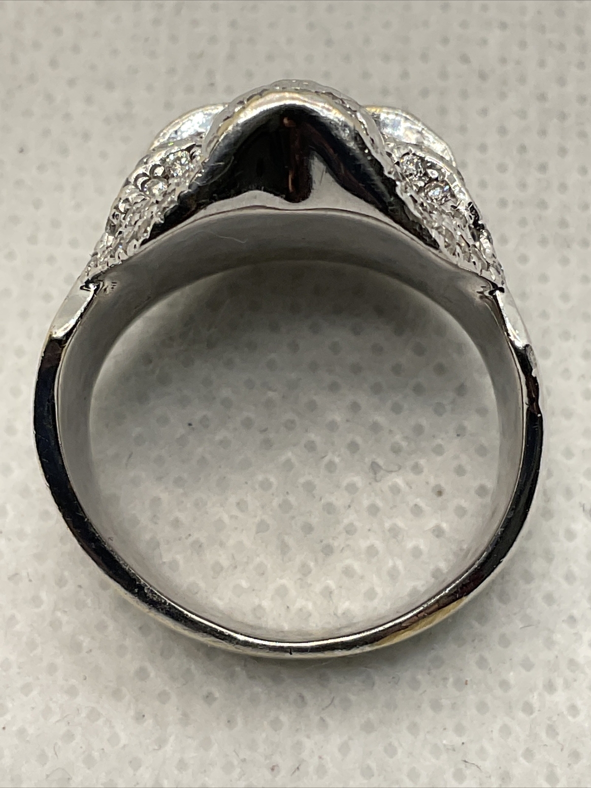 IMPRESSIVE Solid 14K White Gold Created Ruby & Ge… - image 7