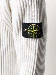 white stone island turtleneck