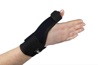 Medizinischer Daumen Hand Spica Schiene Unterstützung Zahnspange Stabilisator Arthritis (schwarz)