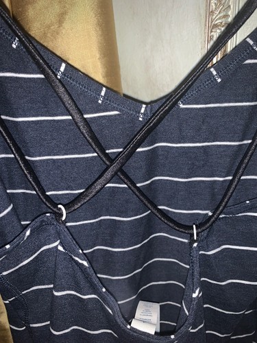 Lululemon Breezy Tank Size 4 Strappy Lookout Striped Inkwell White/Black w/ Tag - Picture 8 of 12