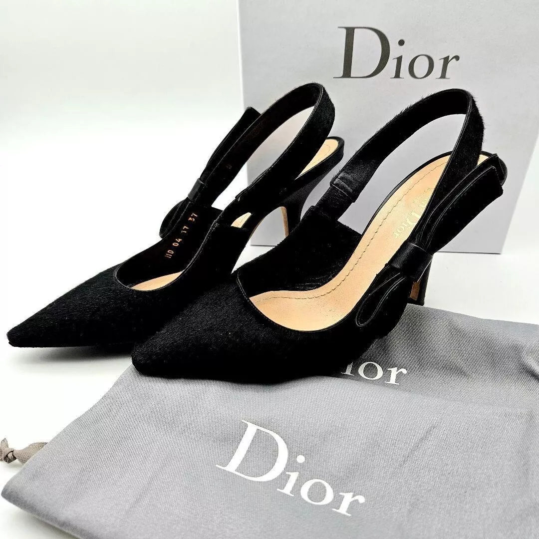 Authentique escarpins à talons Christian Dior vintage poils de veau poney taille 37 US 7 202502M