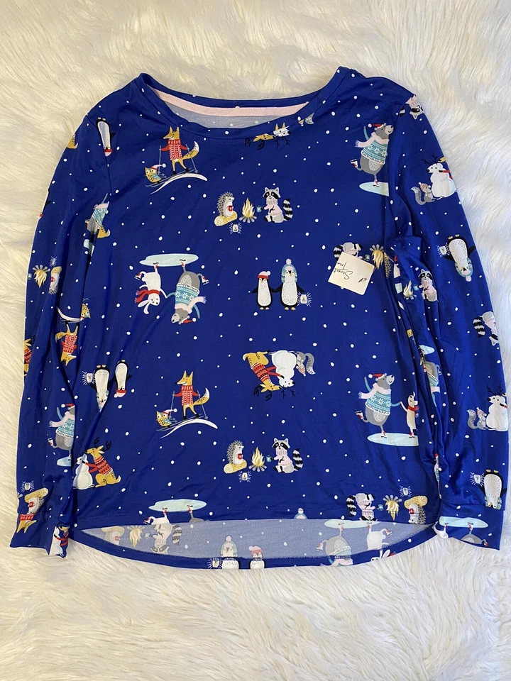 Secret Treasures Pajama Set Womens Size Medium Winter Animal Print Pajama Set - Image 2 of 4