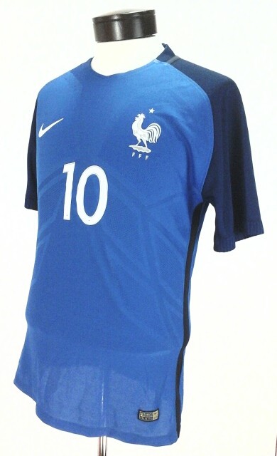 NIKE Zidane FFF France Soccer Futbol Blue Drifit 17' Jersey #10