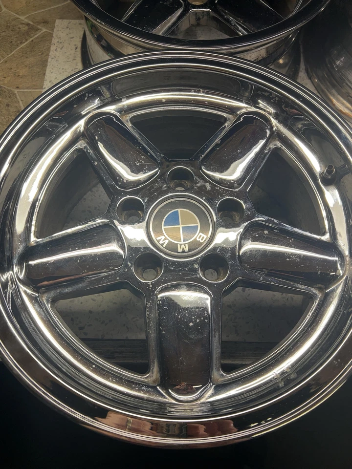 AC SCHNITZER BMW 5 Spoke Chrome Wheels 15"x7" Rims 5x120mm Set of 4 - Image 2 of 4