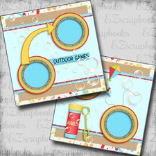 Outdoor Games - 2 Premade Scrapbook Pages - EZ Layout 5556