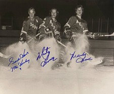 Gordie, Mark & Marty Howe Autographed Houston Aeros 11X14 Photo