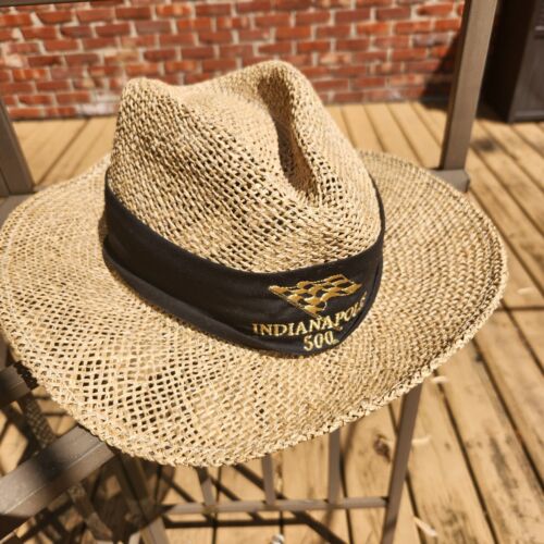 Indianapolis 500 Motor Speedway IMS Straw Indy Panama Hat Racing Vintage OS - Picture 1 of 10