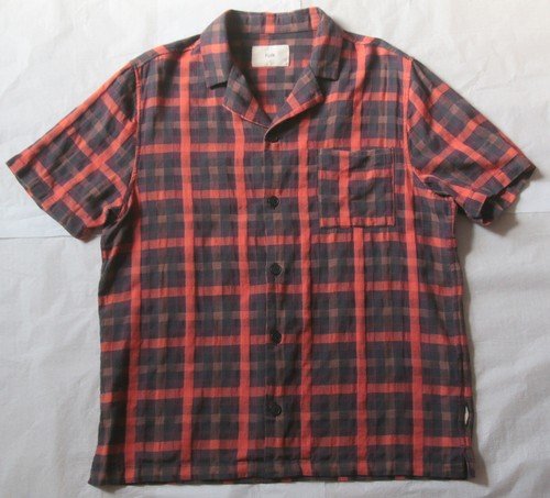 Folk Clothing Camp Collar Shirt Size 4 / Large - Red Check - 第 2/12 張圖片