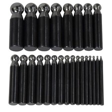 PMC Supplies LLC 24 Piece Steel Round Dapping Punch Set 7/64" to 9/16"