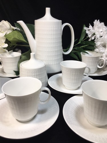 (14 Piece) Hutschenreuther Lorenz 'Etude' COFFEE SET - Mint! - Picture 6 of 12