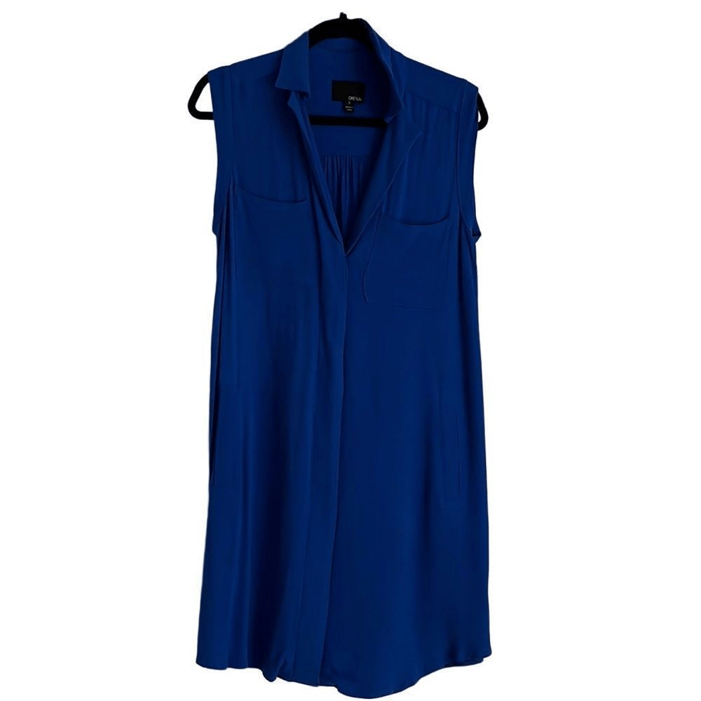 greylin blue dress Gail Stripe Work Midi Dress