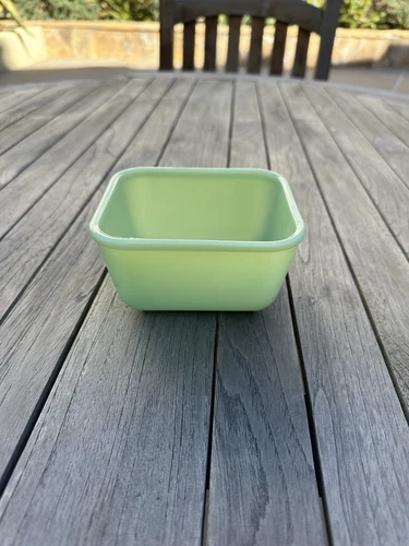 Vintage Jadeite Fire King Philbe Refrigerator Glass Fridge Dish NO LID