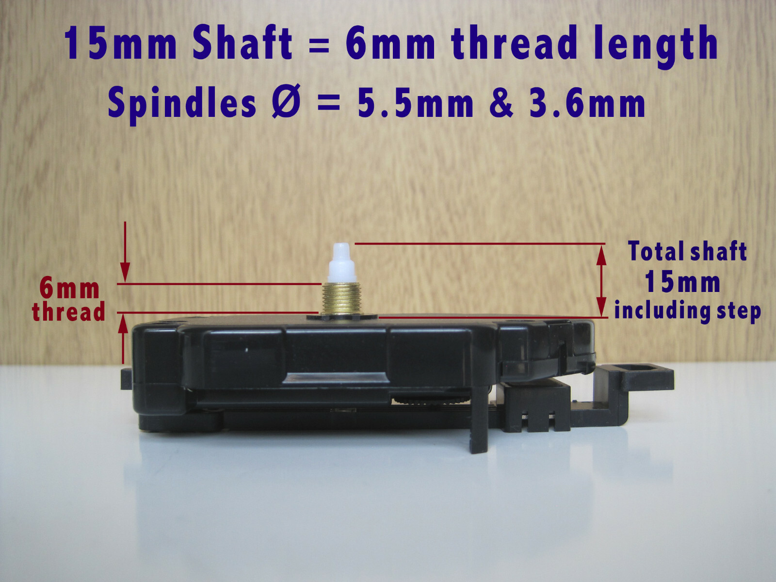 Pendulum Clock Battery Mechanism Quartz, Spindles Ø 5.5 & 3.6mm ...