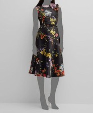  691 Rickie Freeman by Teri Jon Women's Black Floral Sleeveless Dress Size 2