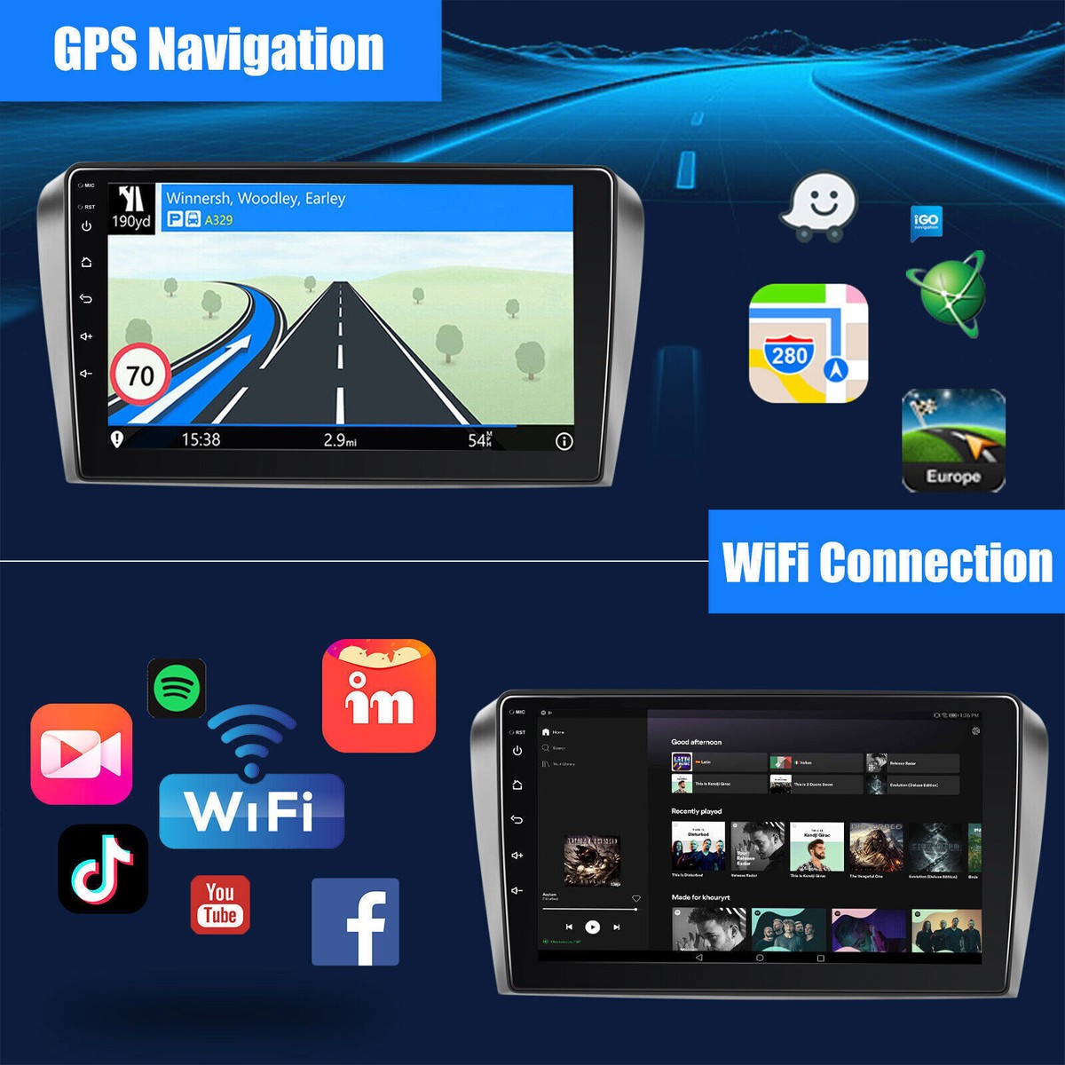 YUNTX Android 10 2 Din Autoradio für Mazda 3-Mikrofon&Kamera inklusive