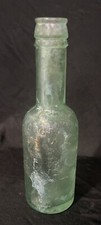 VINTAGE LEA PERRINS WORCESTERSHIRE SAUCE BOTTLE AQUA 8.5 Inch Applied Cork Top
