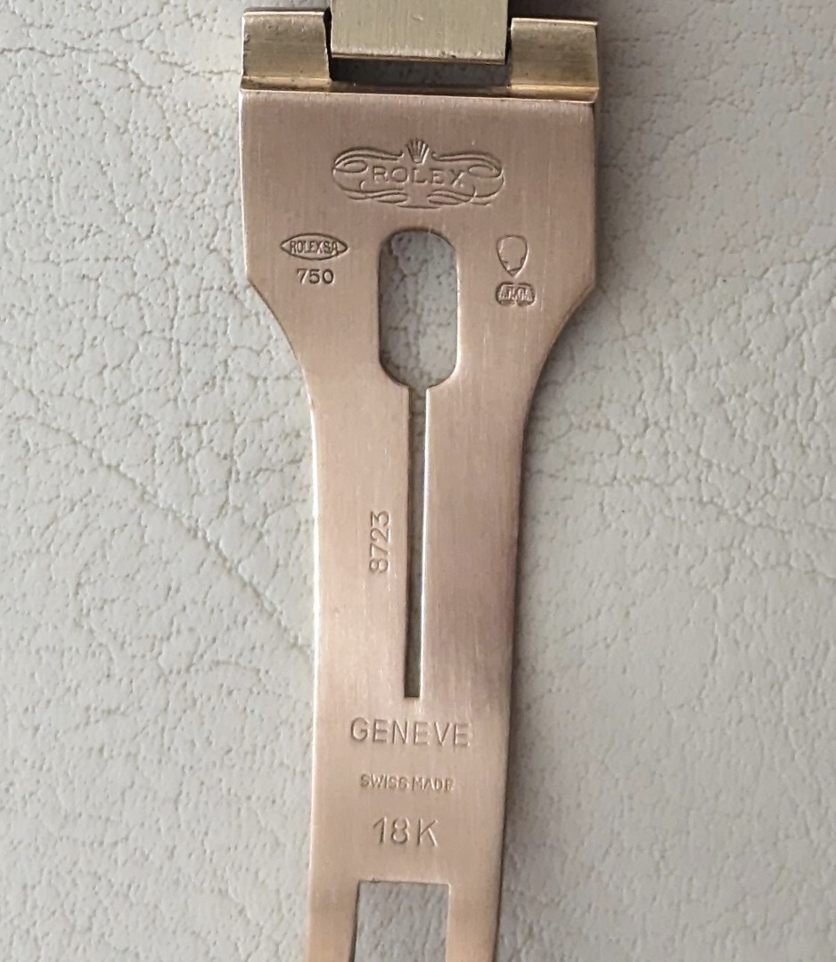 Original Rolex President 8723 20mm Bark 18K Yellow Gold Band