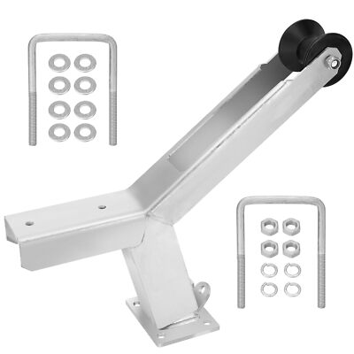 Boat Trailer Winch Stand with Roller,Fits3''x4''Frames,Multiple Height Adjustments