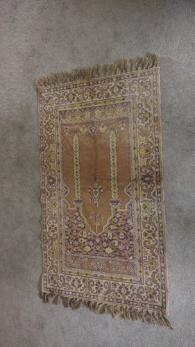 Anatolischer Gebetsteppich türkischer handgeknüpfter roter traditioneller Teppich - Bild 7 von 8