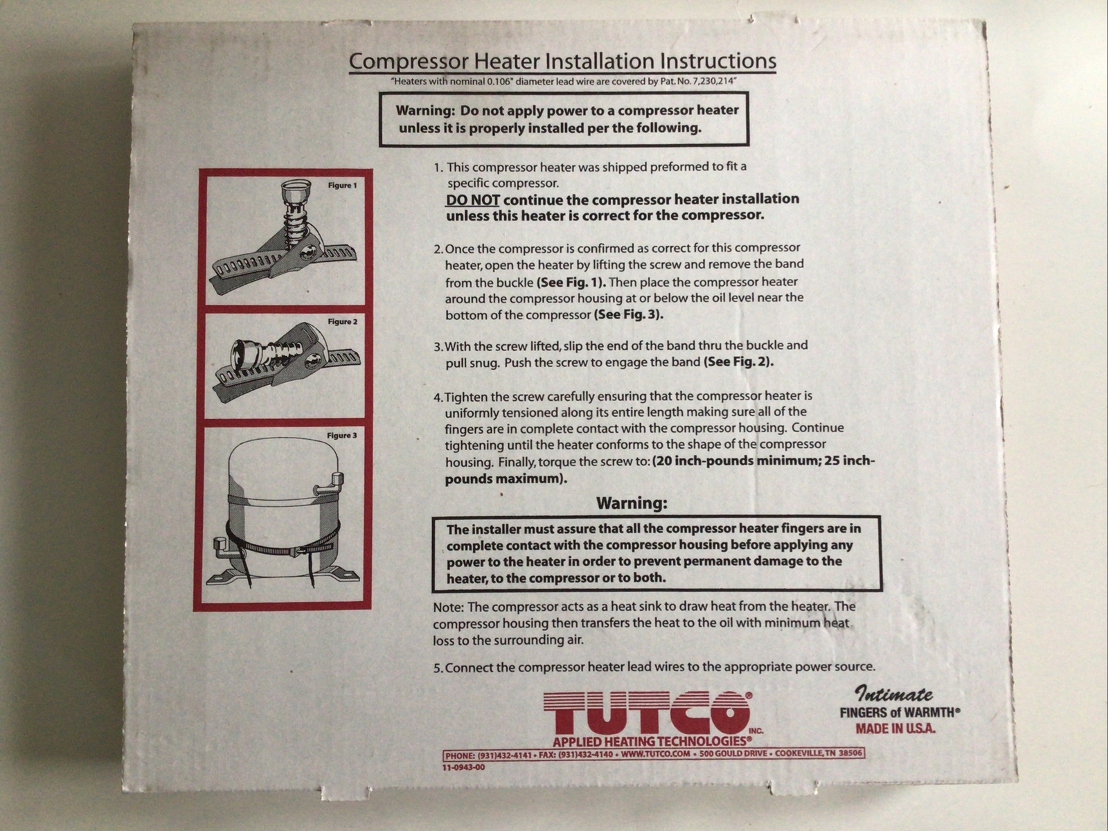 Packard CH135240 40W 120V Oval Crankcase Heater