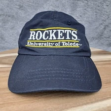 Vintage University Of Toledo Rockets Hat Cap Strap Back Mens Tri Bar The Game 