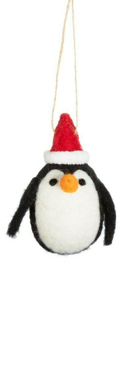 Sass & Belle Penguin Hat Felt Christmas Tree Hanging Decoration Xmas Fun Gift