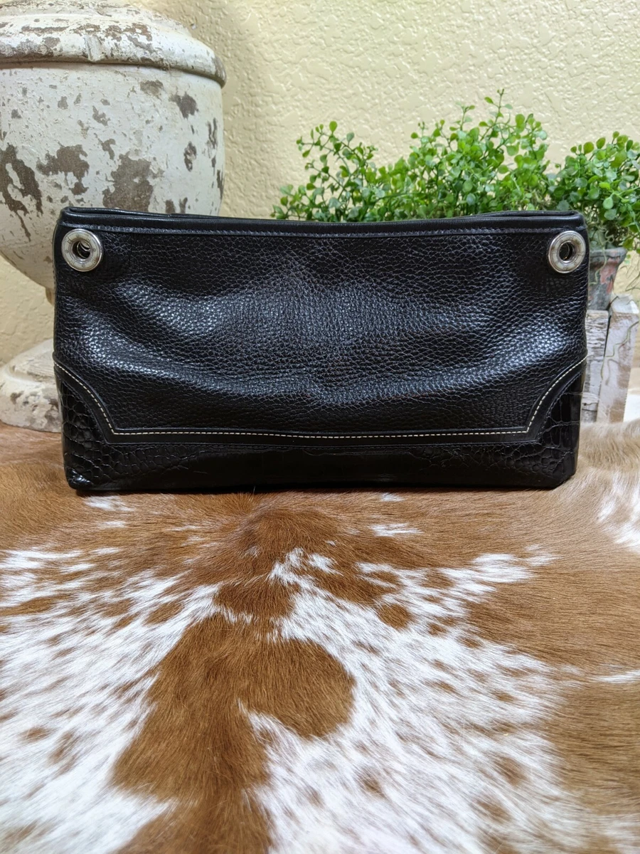 Vintage Brighton Crocodile Embossed Leather Bag Purse