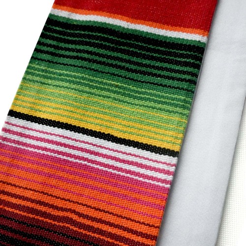 Red Mexican Hispanic Serape Graduation Stole - Picture 6 of 8
