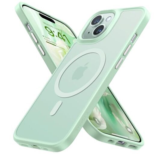 Magnetic Designed for iPhone 15 iPhone 14/15 Case 6.1 inch, 2 Cameras 5 Green-image
