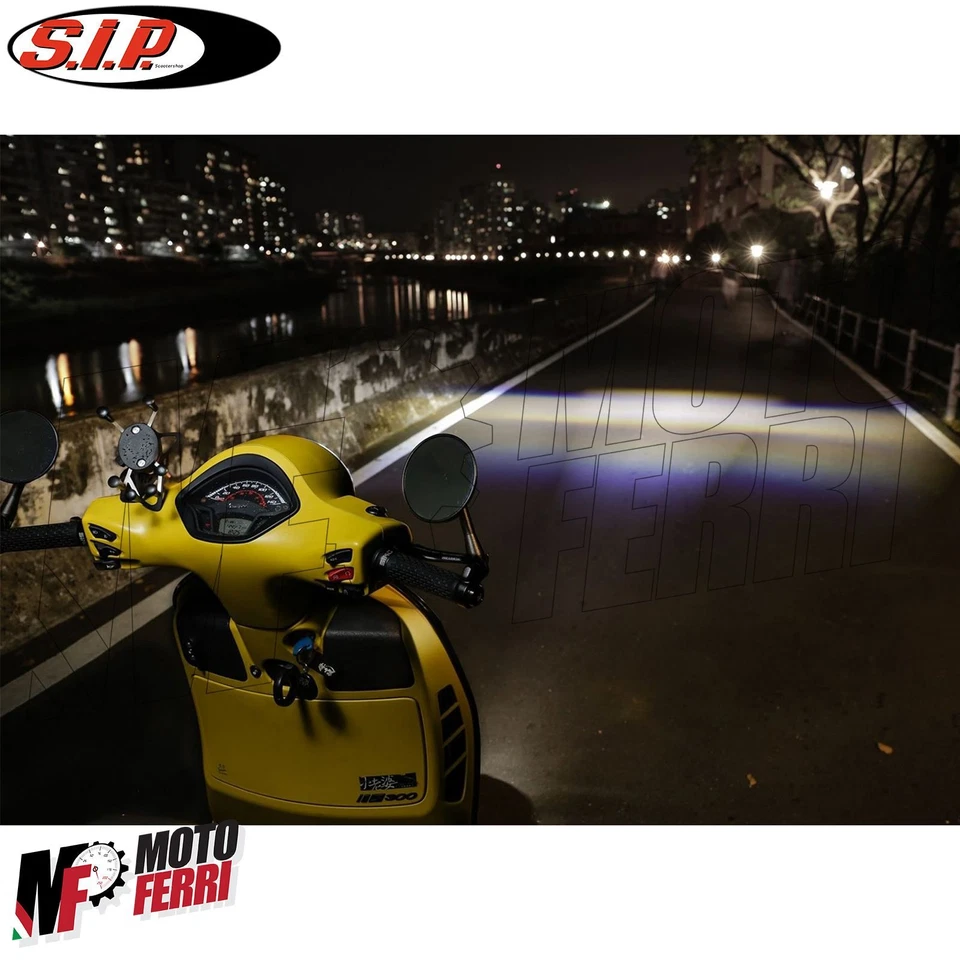MF5026 Faro Anteriore SIP Black Led Vespa GTS Super 125 250 300 mod 2003 / 2018 - Immagine 4 di 4