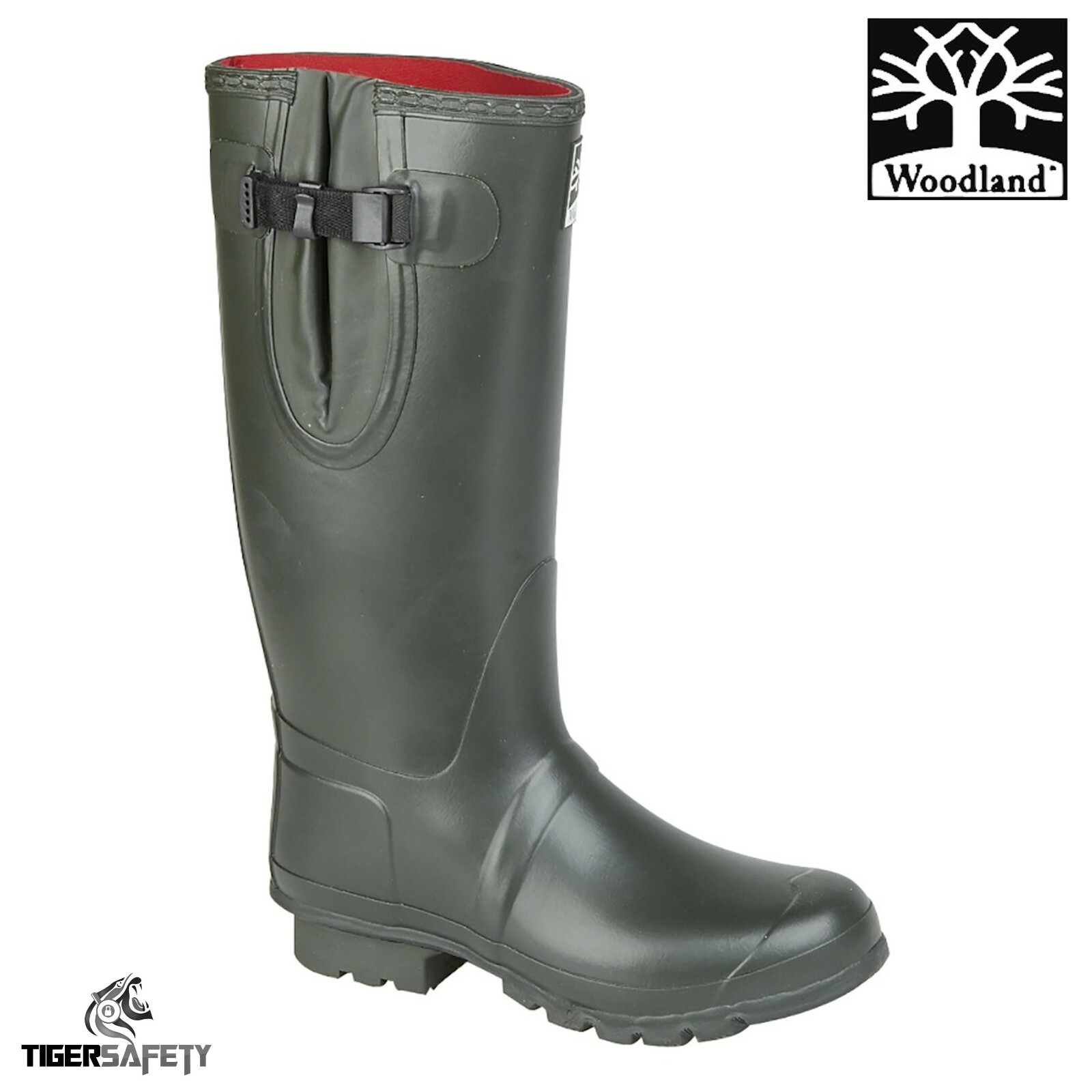 Woodland W258 Mens Green Neoprene Gusset Thermal Insulated Wellington