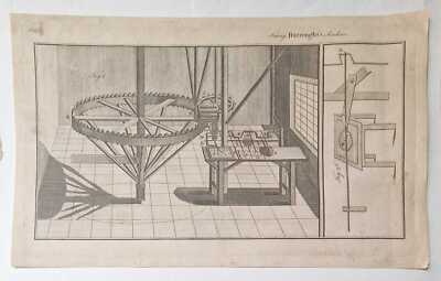 BURROUGHS Burrough's Machine (c.1800 Industrial Engineering Engraving)