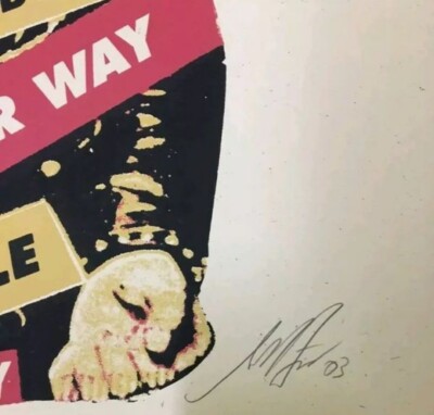 Sid Vicious Print 2003 Obey Giant Shepard Fairey Signed Artwork