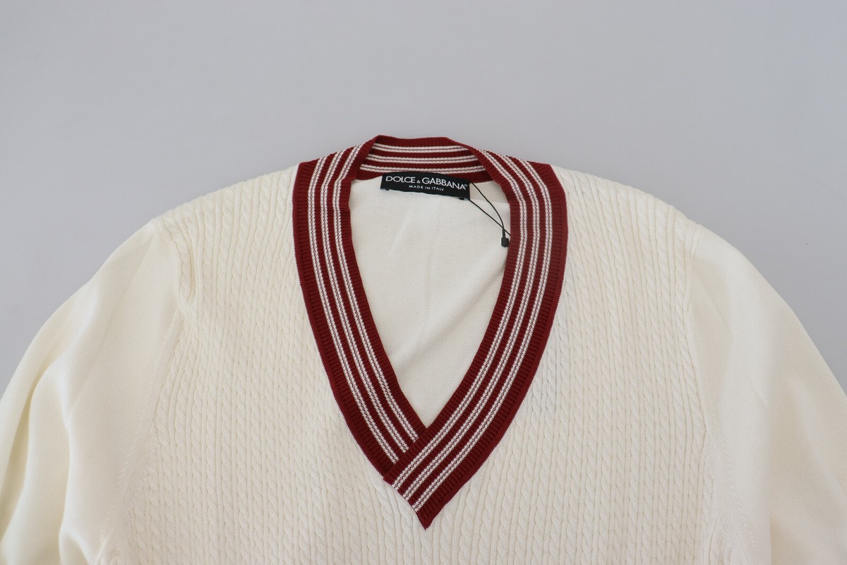 DOLCE&GABBANA Border V Neck Knit