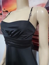 Lette Little Black Size S Women's Party Cocktail Dress Jersey Rhinestones #7